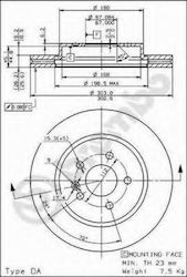 Brembo Set Discuri De Frână Partea Din Față 2 Bucăți Brembo Set Discuri De Frână Partea Din Față 2 Bucăți