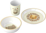 Haba Feeding Set On Safari made of Melamine Beige 3pcs