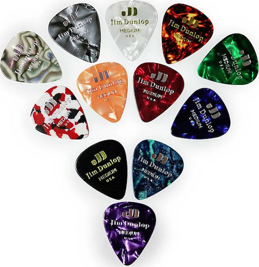 Dunlop Πένες Κιθάρας Celluloid Pick Medium Variety Pack Σετ 12τμχ