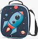 Bartuggi Space School Insulated Shoulder Lunch Bag Blue