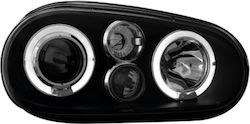Sonar Предни светлини Ангелски очи за Volkswagen Голф 4 с лампи H1 1997-20 2бр
