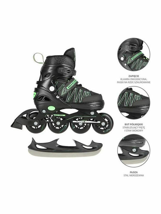 Nils NH11912 Inline Αυξομειούμενα Rollers Μαύρα Ενηλίκων