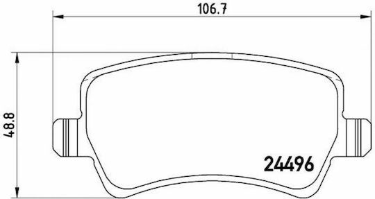 Brembo Σετ Τακάκια Πίσω για Ford Galaxy Jaguar MK II Land Rover Freelander Volvo S60 / S80 / V60 / V70