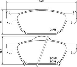 Brembo Спирачна Накладка Отзад