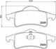 Brembo Bremsbelag Hinten für Jeep Cherokee / Großer Cherokee