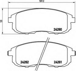 Brembo Brake Pad Front for Fiat Sedici