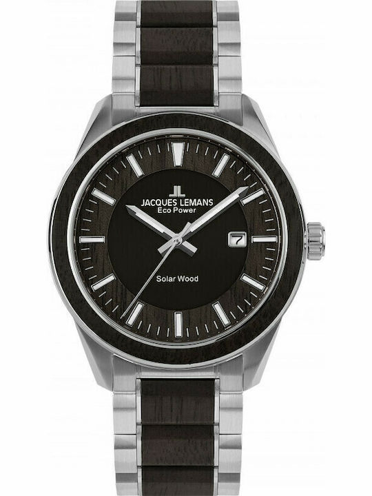 Jacques Lemans Uhr Batterie mit Holzarmband Jacques Lemans Uhr Batterie mit Holzarmband