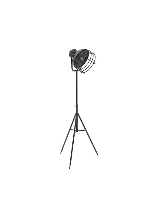 Inart Vintage Floor Lamp H127xW52cm. with Socket for Bulb E27 Black