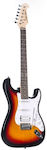 Ηλεκτρική κιθάρα τύπου stratocaster  J&D  vintage series  color Sunburst
