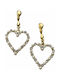 Heart Shaped Earrings Gold Plated