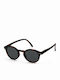 Izipizi #H Sunglasses with Tortoise Tartaruga Plastic Frame and Black Lens