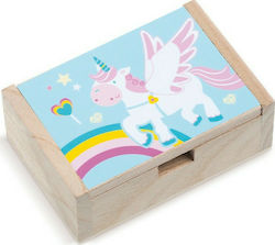 Christening Favor with Box Unicorn made of Wood