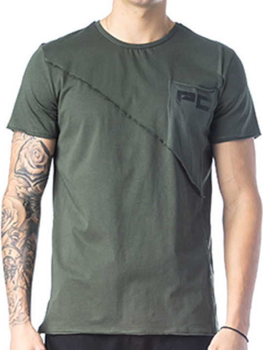 Paco & Co T-shirt Bărbătesc cu Mânecă Scurtă Olive