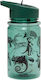 Petit Monkey Animals Kinderflasche Kunststoff mit Strohhalm Grün 400ml
