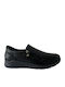 206580 Ανατομικά Γυναικεία Slip-On Δερμάτινα Μαύρα