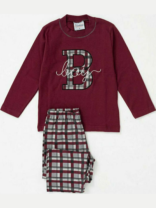 Galaxy Pijama pentru copii De iarnă Burgundy