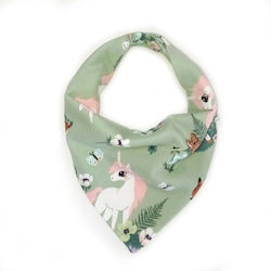 Kiki Bibs Unicorns Бандана Текстил с бутон Зеле...