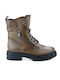 Leather Women's Ankle Boots Brown