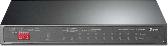 TP-LINK TL-SG1210MP v1 Unmanaged L2 PoE+ Switch με 9 Θύρες Gigabit (1Gbps) Ethernet και 1 SFP Θύρα