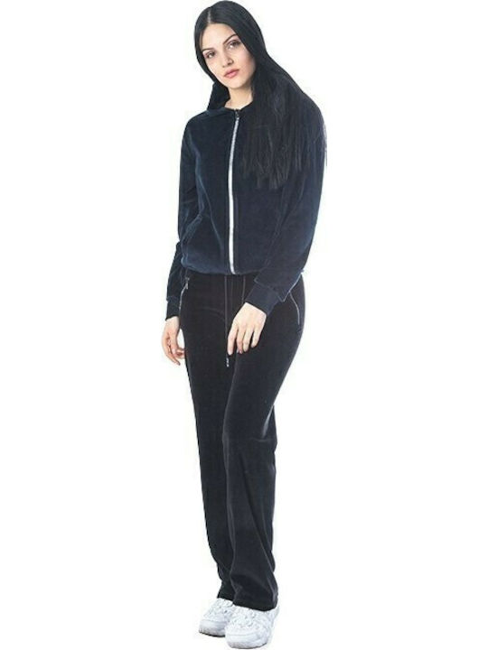 Damen-Strickjacke mit Reißverschluss in Marineblau