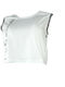 Paco & Co Women's Athletic Cotton Blouse Sleeveless White