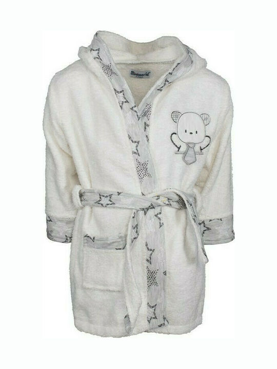 Baby Bathrobe 15485 tie (1-4 years) Grey