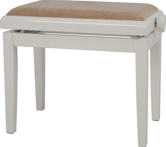 Gewa Piano Bench Deluxe Stool Piano Adjustable High Gloss Ebony L52xW30xH48-57cm