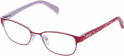 Tous Kinder Metall Brillengestelle Rot VTK011 0KB2