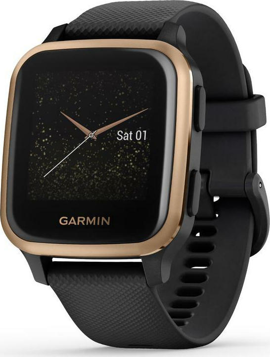 Garmin Venu SQ Music Edition 37mm Black with Rose Gold Bezel