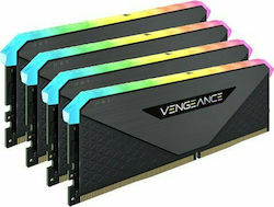 Corsair Vengeance RGB RT 32GB DDR4 RAM με 4 Modules (4x8GB) και Ταχύτητα 3600 για Desktop