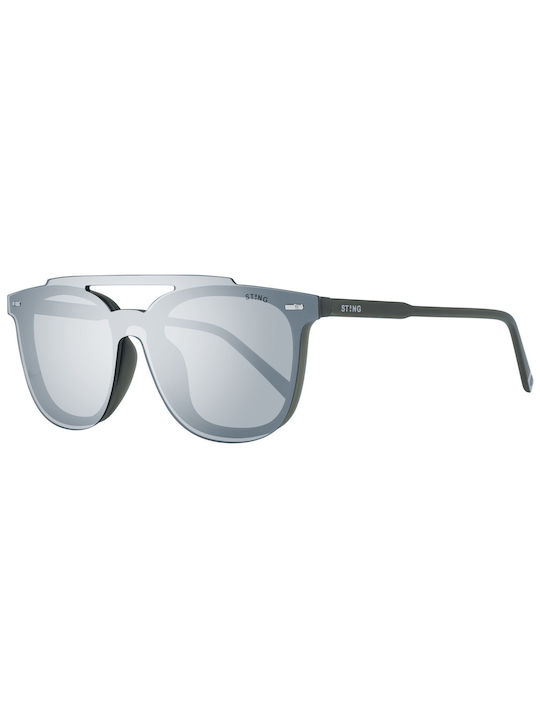 Sting Men's Sunglasses with Black Plastic Frame and Gray Lens SST089 J04X