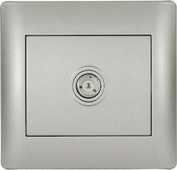 Elmark Rhyme TV Aerial Antenna Socket Gray 11254