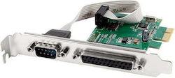 Gembird Card de control PCI cu 2 porturi DB25 Paralel / RS232 DB9 Serial