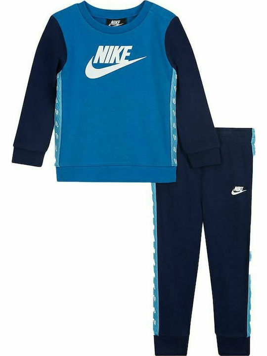 Nike Kinder Sweatpants Set Jogginganzug Blau 2Stück Crew 86I120