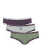 Sloggi 24/7 Weekend H Hipster Cotton Women's Slip 3Pack with Lace Dark Green/Purple