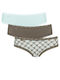 Sloggi 24/7 Weekend H Hipster Baumwolle Damen Slip 3Pack mit Spitze Turquoise/Print/Grey