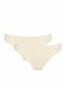 Go H Tai Βαμβακερά Γυναικεία Slip 2Pack Μπεζ