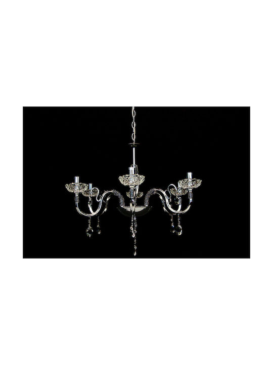 Keskor Chandelier with Crystals 6xE14 Silver 70cm 55259-6