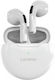 Lenovo HT38 Earbud Bluetooth Handsfree Headphone Sweat Resistant and Charging Case White