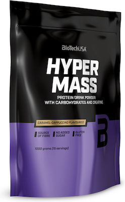 Biotech USA Hyper Mass Drink Powder with Carbohydrates & Creatine Χωρίς Γλουτένη με Γεύση Caramel Cappuccino 1kg