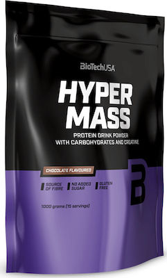 Biotech USA Hyper Mass Drink Powder With Carbohydrates & Creatine Gluten Free with Flavor Chocolate 1kg