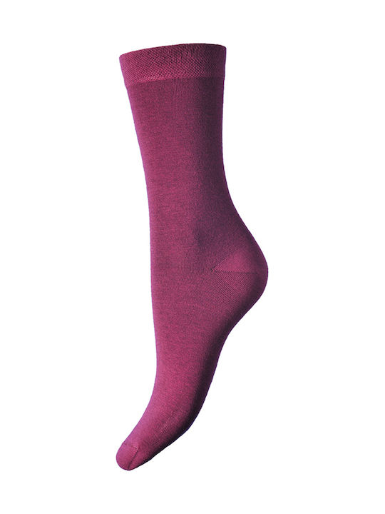 Walk Damen Einfarbige Socken Lila 1Pack