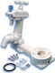 Seaflo Bootstoilettenersatz Manuelles Toilettenset mit Basis und Pumpe