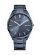 Bering Time Ultra Slim Men's Watch 40mm Battery with Blue Metal Bracelet