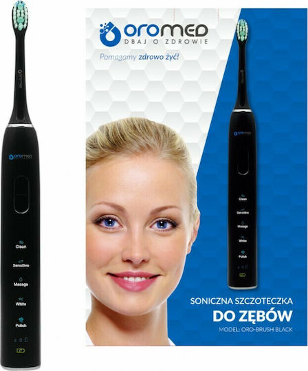 Oromed Oro-Brush Ηλεκτρική Οδοντόβουρτσα με Θήκη Ταξιδίου Μαύρη