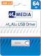 Verbatim MyMedia My Alu 64GB USB 2.0 Stick Ασημί