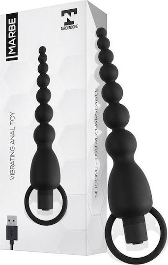 Tardenoche Marbe Vibrating Anal Chain With Vibration Perle anale cu vibrație Black 20.8cm