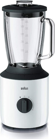 Braun PowerBlend 3 Μπλέντερ με Γυάλινη Κανάτα 1.5 lt 800W Λευκό