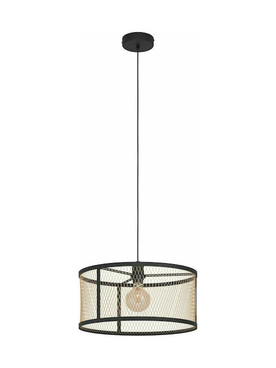 Eglo Dellow Pendant Light Single-Light Bell for Socket E27 Black