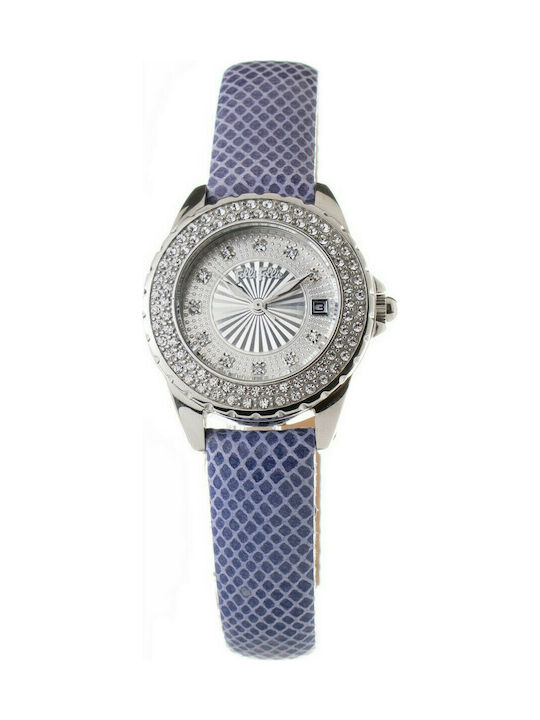 Folli Follie Watch with Blue Leather Strap